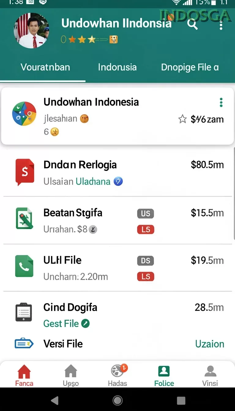 Cuplikan layar MANTRA88 — menu navigasi